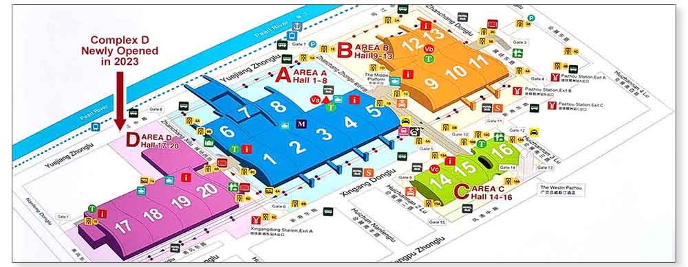 Map of the Canton Fair venue