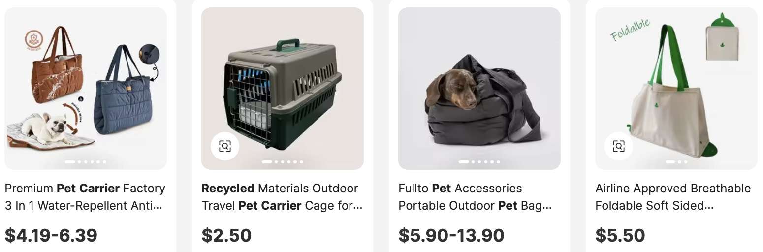 Recycled Fabric Pet Carriers